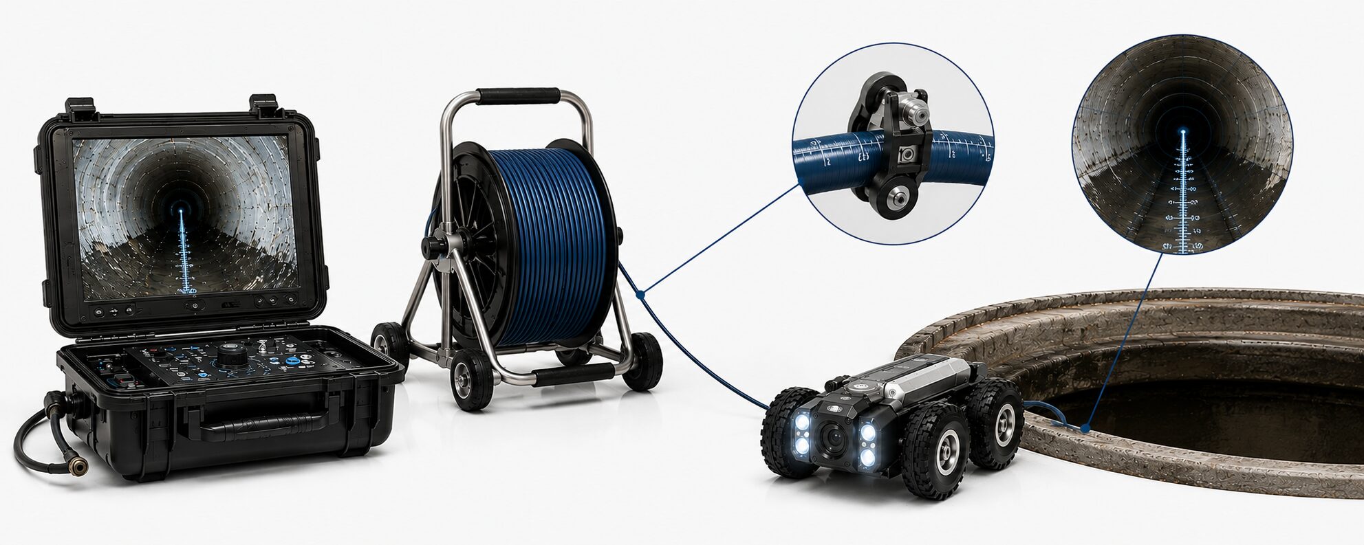 Inspeção robotizada de tubulações